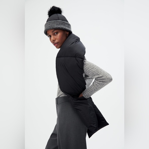 NWT. Zara Black/Grey Quilted Beanie. Size S-M. Ref. - Picture 3 of 12